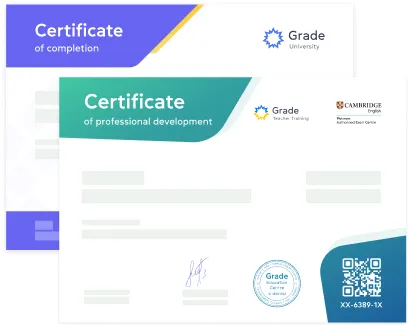 Two certificates comply with the requirements of the Ministry of Education and Science of Ukraine