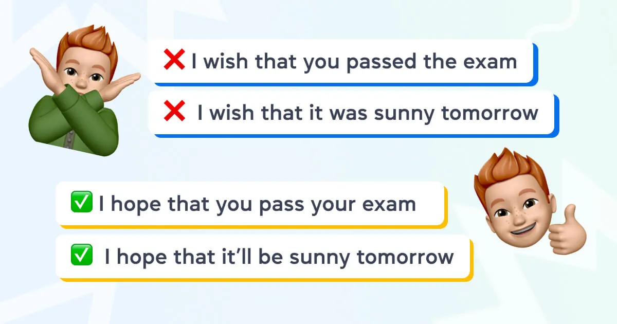 Загальні правила вживання I wish та If only - блог grade.ua