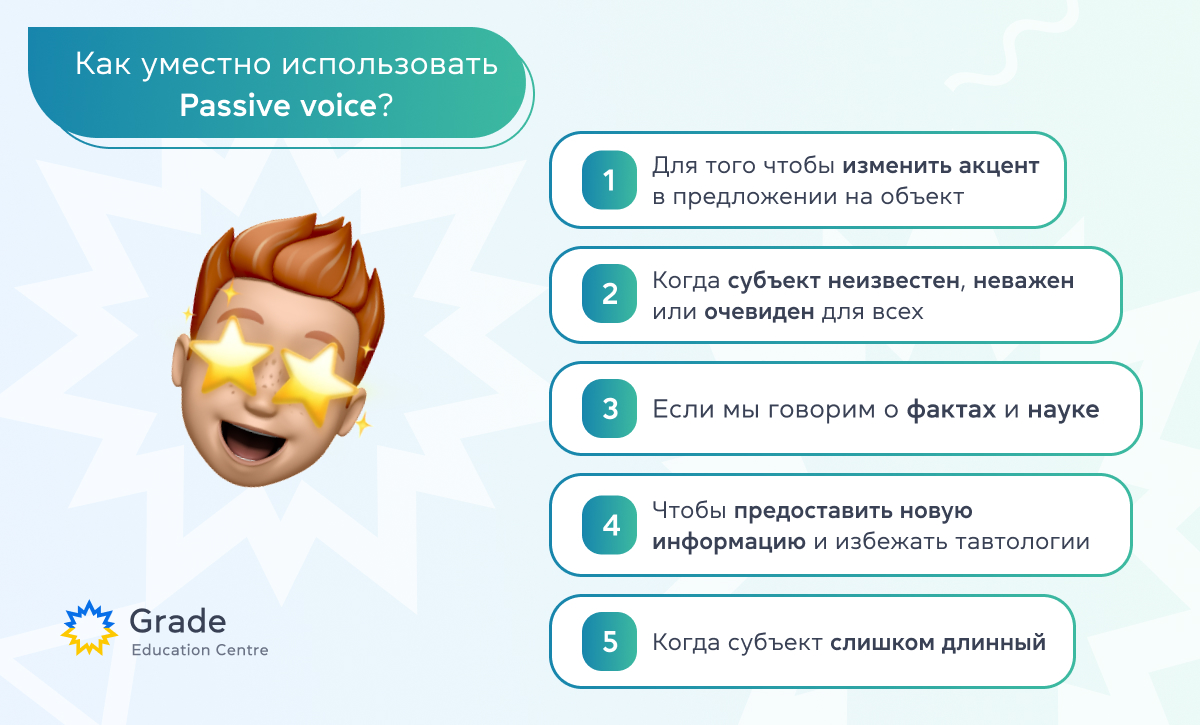 Когда используется Passive Voice? - grade.ua