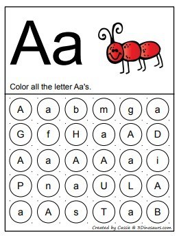 color the letter
